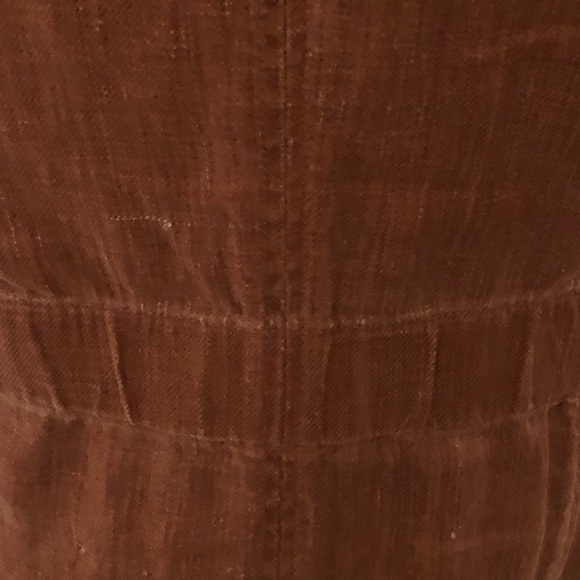 KENNETH COLE REACTION size 14 rusty orange linen mandarin color pockets - Picture 7 of 16